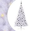 vidaXL K&uuml;nstlicher Weihnachtsbaum Wei&szlig; 210 cm PVC und Stahl