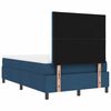 vidaXL Boxspringbett mit Matratze mit Kopfteil Blau 120 x 200 cm Stoff