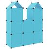 vidaXL Kinderschrank Modular mit 8 Würfeln Blau PP