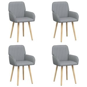 vidaXL Esszimmerst&uuml;hle 4 pcs Stoff Hellgrau 56,5 x 50 x 87,5 cm