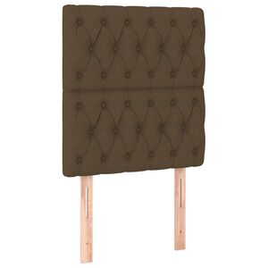 vidaXL Kopfteil Dunkelbraun 80x7x118/128 cm Stoff