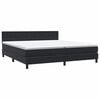 vidaXL Boxspringbett mit Matratze & LED Schwarz 200x210 cm Samt