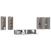 vidaXL 6-tlg. TV-Schrank-Set Grau Sonoma Holzwerkstoff