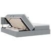 vidaXL Aufbewahrungsbett mit Matratze Hellgrau 180 x 200 cm Kunstleder