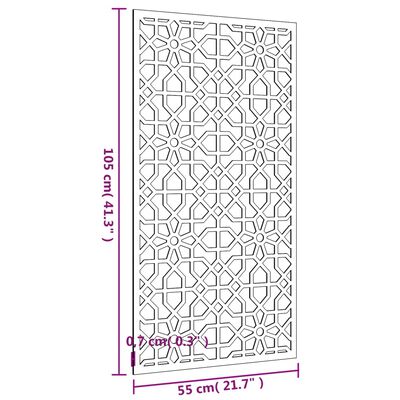vidaXL Garten-Wanddeko 105x55 cm Cortenstahl Maurisches Design