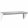 vidaXL Wandregal 100x30x31 cm Silbern Edelstahl