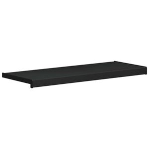 vidaXL Fensterbank Schwarz mit Holzmaserung 80 x 30 x 4,5 cm PVC