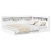 vidaXL B&uuml;cherregal-Bett mit Kopfteil Wei&szlig; 135 x 190 cm Holzwerkstoff