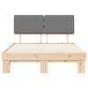 vidaXL Bettgestell mit gepolstertem Kopfteil Hellgrau 140 x 190 cm