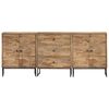 vidaXL Sideboard-Set 3-tlg. Recyceltes Teakholz