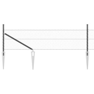 vidaXL Sechseckzaun mit Pfosten 100 x 0,8 m PVC-beschichteter Stahl