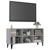vidaXL TV-Schrank mit Metallbeinen Grau Sonoma 103,5x30x50 cm