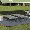vidaXL Klapp Schlafbett f&uuml;rs Camping 2 pcs Grau 206 x 76 x 74 cm