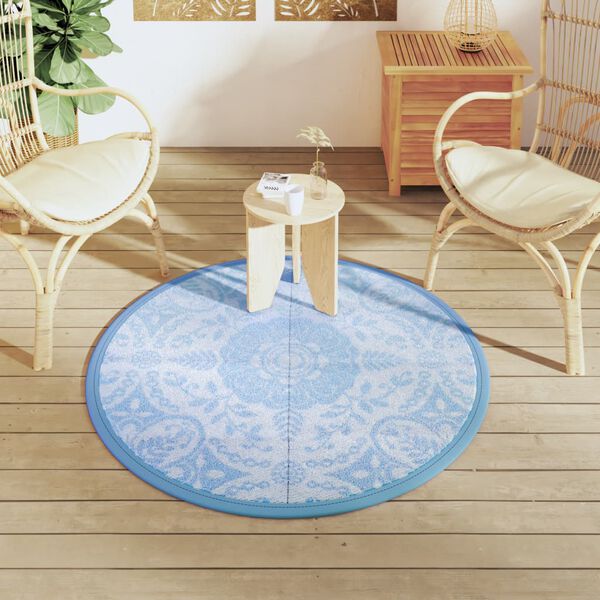 vidaXL Outdoor-Teppich ARAKIL Baby Blau &Oslash;120 cm PP