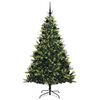 vidaXL K&uuml;nstlicher Klapp-Weihnachtsbaum mit 300 LEDs Gr&uuml;n 210 cm