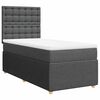 vidaXL Boxspringbett mit Matratze Dunkelgrau 100x200 cm Stoff