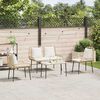 vidaXL Gartenmöbel Set mit Kissen 4 pcs Schwarz und Creme Poly-Rattan
