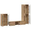 vidaXL TV-Schrankset mit Schubladen Artisan-Eiche Holzwerkstoff