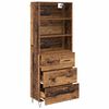 vidaXL Highboard mit Schubladen 2 pcs Altholz Holzwerkstoff