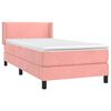 vidaXL Boxspringbett mit Matratze Rosa 100x200 cm Samt
