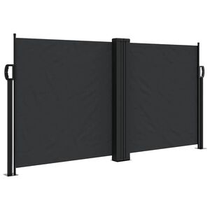 vidaXL Seitenmarkise Ausziehbar Schwarz 120x600 cm