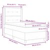 vidaXL Boxspringbett mit Matratze Schwarz 140 x 200 cm Stoff