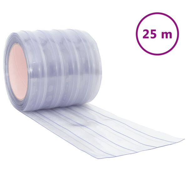 vidaXL T&uuml;rvorhang Transparent 200x1,6 mm 25 m PVC