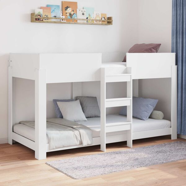 vidaXL Etagenbett f&uuml;r Kinder Wei&szlig; 100 x 190 cm Holzwerkstoff