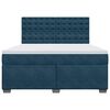 vidaXL Boxspringbett mit Matratze Blau 180x200 cm Samt
