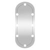 vidaXL Wandspiegel mit LED-Leuchten 30x70 cm Glas Oval