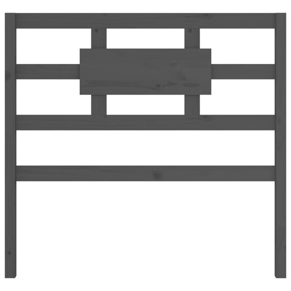 vidaXL Kopfteil Grau 95,5x4x100 cm Massivholz Kiefer