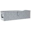 vidaXL Aluminiumkiste 80,5&times;22&times;22 cm Silbern