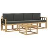 vidaXL Outdoor-Sofagarnitur mit Kissen 5 pcs Wei&szlig; und Anthrazit