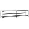 vidaXL TV-Schrank Grau Sonoma 200x30x50 cm Holzwerkstoff und Metall