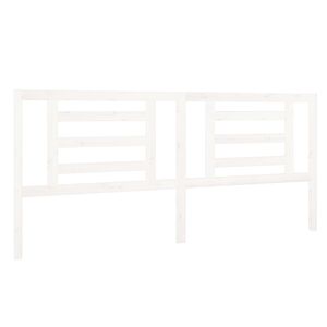 vidaXL Kopfteil Wei&szlig; 206x4x100 cm Massivholz Kiefer