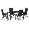 vidaXL Garten Essgruppe 5 pcs Schwarzer Kaffee