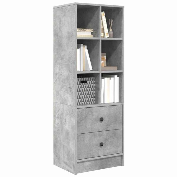 vidaXL Highboard mit Schubladen Beton Grau 45,5 x 34 x 127 cm