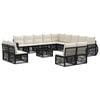 vidaXL Gartensofa-set 14 pcs Schwarz und Cremewei&szlig; Poly-Rattan