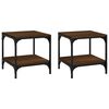 vidaXL Beistelltische 2 Stk. Braun Eiche 40x40x40 cm Holzwerkstoff