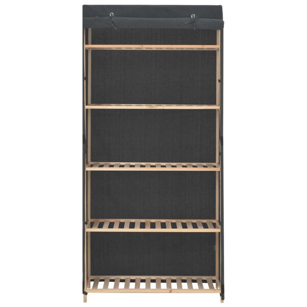 vidaXL Kleiderschrank Grau 79 x 40 x 170 cm Stoff