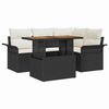 vidaXL Garten-Sofa-Set 5 stk. Schwarz und Creme