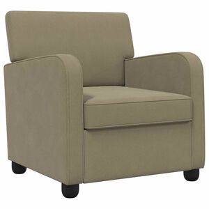 vidaXL Sessel Khaki Samt