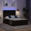 vidaXL Bett mit Stauraum und LED mit LED Schwarz 140 x 190 cm Samt