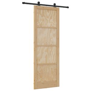 vidaXL Schiebet&uuml;r ORKDAL Natur 83 x 232 cm Massives Kiefernholz