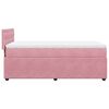 vidaXL Boxspringbett mit Matratze Rosa 80x200 cm Samt
