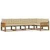 vidaXL Outdoor-Sofagarnitur 5 stk. Natur und Beige