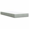 vidaXL Boxspringbett mit Matratze Hellgrau 90x200 cm Samt