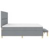 vidaXL Boxspringbett mit Matratze Hellgrau 200 x 200 cm Stoff