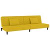 vidaXL Schlafsofa 2-Sitzer mit 2 Kissen Gelb Samt