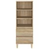 vidaXL Highboard Sonoma-Eiche 40x36x110 cm Holzwerkstoff